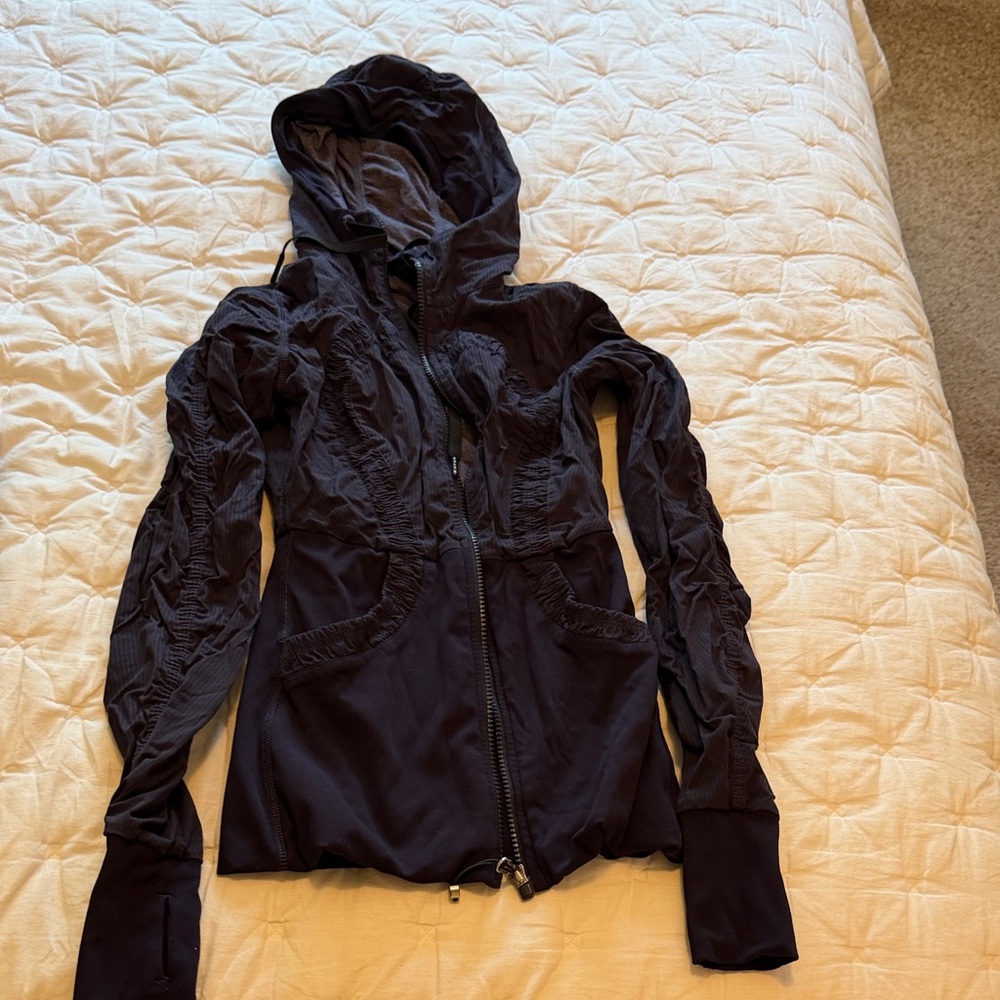 Women's dark maroon Hooded Jacket